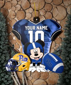 Ncaa Pittsburgh Panthers Mickey Mouse Christmas Ornament Custom Your Name And Number