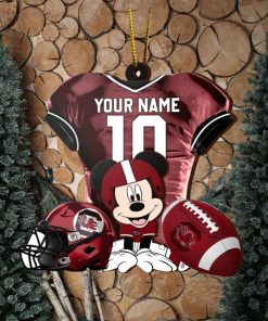 Ncaa South Carolina Gamecocks Mickey Mouse Christmas Ornament Custom Your Name And Number