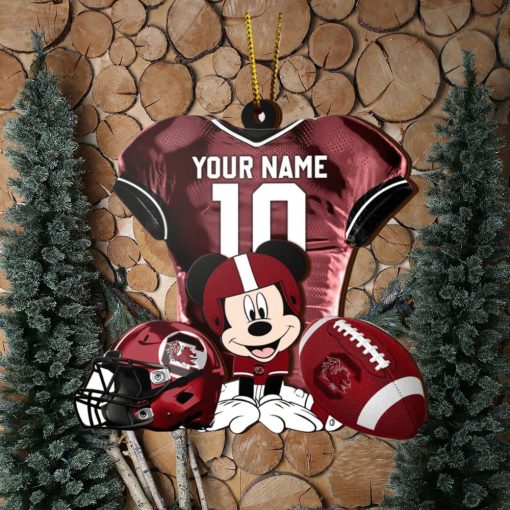 Ncaa South Carolina Gamecocks Mickey Mouse Christmas Ornament Custom Your Name And Number