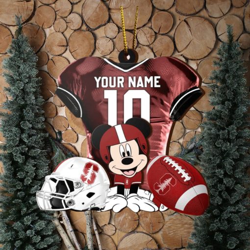 Ncaa Stanford Cardinal Mickey Mouse Christmas Ornament Custom Your Name And Number