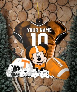 Ncaa Tennessee Volunteers Mickey Mouse Christmas Ornament Custom Your Name And Number