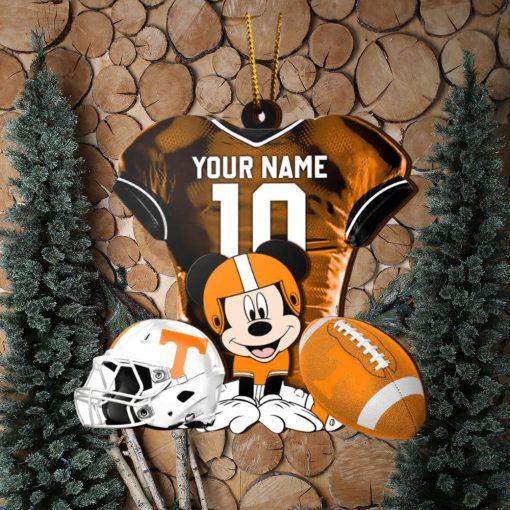 Ncaa Tennessee Volunteers Mickey Mouse Christmas Ornament Custom Your Name And Number