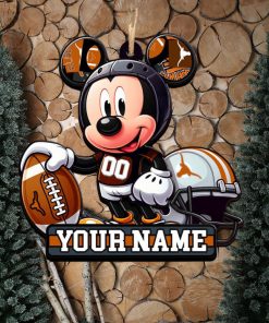 Ncaa Texas Longhorns Mickey Mouse Ornament Personalized Your Name