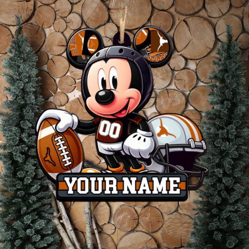 Ncaa Texas Longhorns Mickey Mouse Ornament Personalized Your Name