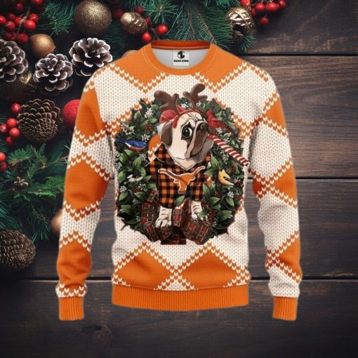 Ncaa Texas Longhorns Pug Dog CUgly Christmas Sweater, All Over Print Sweatshirt, Ugly Sweater, Christmas Sweaters, Hoodie, Sweater