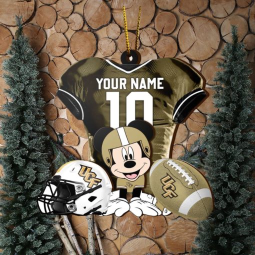 Ncaa Ucf Knights Mickey Mouse Christmas Ornament Custom Your Name And Number