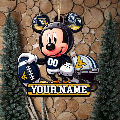 Ncaa West Virginia Mountaineers Mickey Mouse Ornament Personalized Your Name