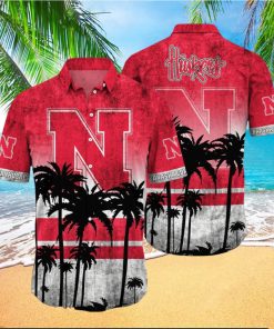 Nebraska Cornhuskers Logo Coconut Tropical Hawaiian Shirt Beach Gift For Fans