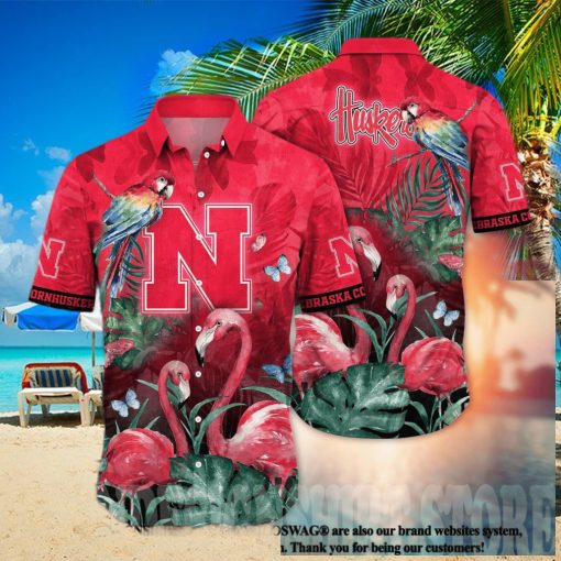 Nebraska Cornhuskers NCAA Flower Full Print Unisex Hawaiian Shirt