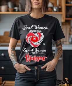 Nebraska Cornhuskers Real Women Love Football Smart Women Love The Huskers Diamond Love Shirt