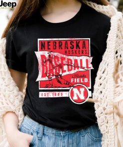 Nebraska Cornhuskers Scarlet Nebraska Huskers Baseball Hawks Field retro shirt