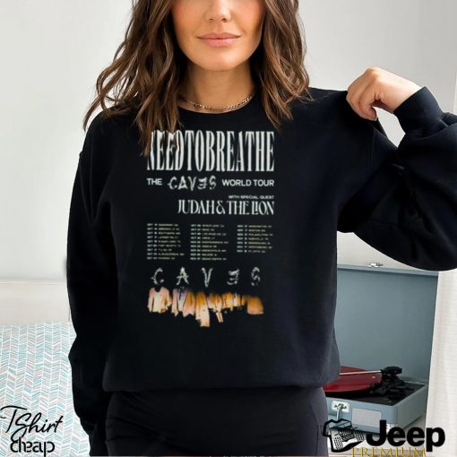 Needtobreathe The Caves World Tour 2023 Tickets Merch, The New Album Caves Shirt, Needtobreathe Tour Dates 2023 With Special Guest Judahs & The Lion T Shirt