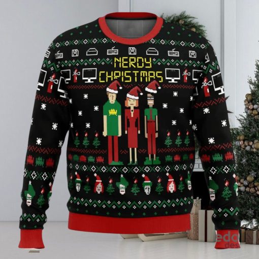 Nerdy Christmas The IT Crowd 3D Ugly Christmas Sweater Christmas Gift Ideas Party Gift