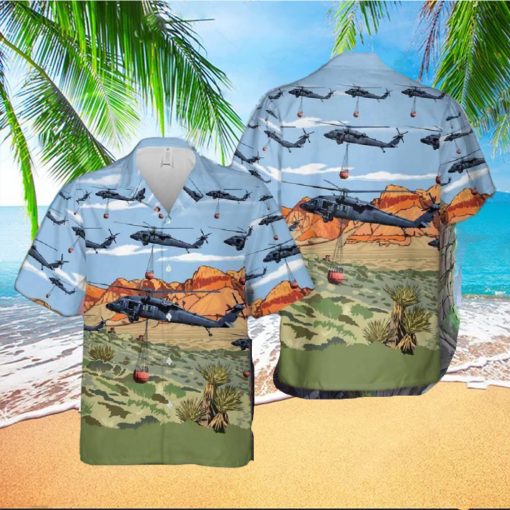 Nevada Army National Guard Uh 60 Blackhawk Hawaiian Shirt