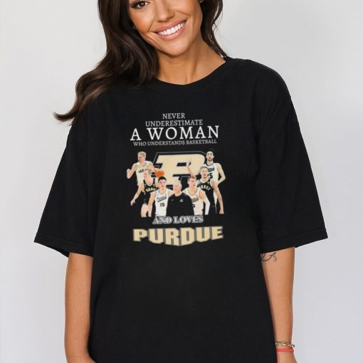 Never Underestimate A Woman Who Understand Basketball And Loves Purdue Boilermakers Invitational Champions Shirt