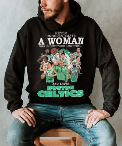 Never Underestimate A Woman Who Understands Basketball And Loves Boston Celtics 2022 Signatures Shirt