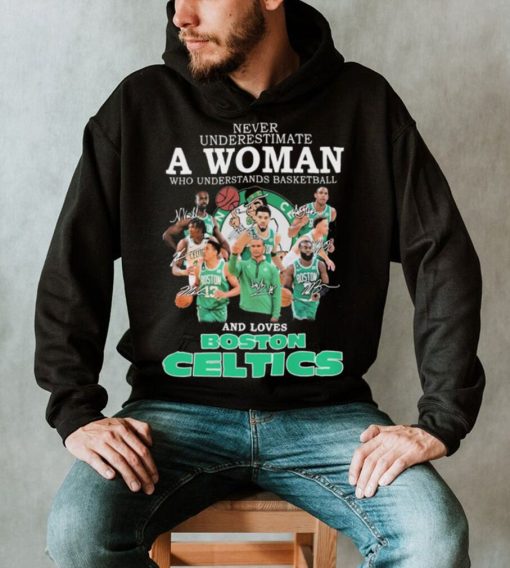 Never Underestimate A Woman Who Understands Basketball And Loves Boston Celtics 2022 Signatures Shirt