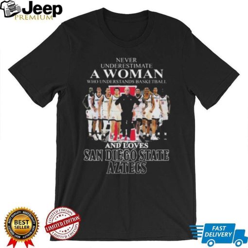 Never Underestimate A Woman Who Understands Basketball And Loves San Diego State Aztecs Players Shirt