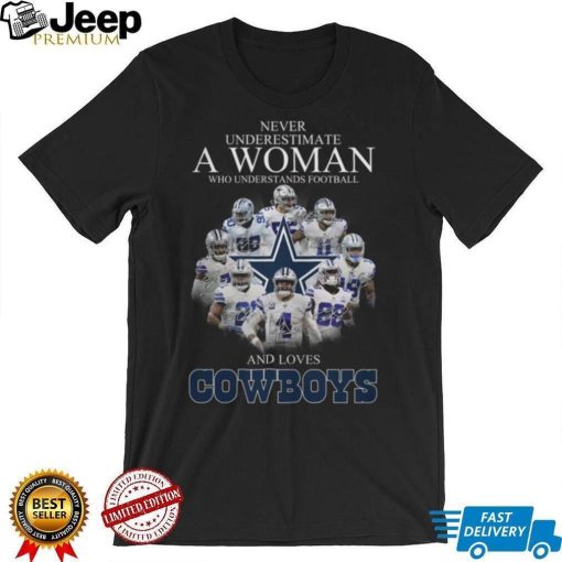 Never Underestimate A Woman Who Understands Football And Loves Cowboys shirt