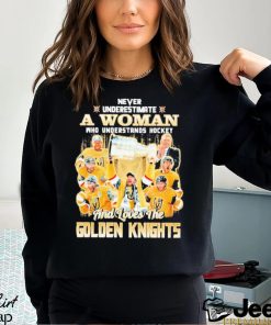 Never Underestimate A Woman Who Understands Hockey And Loves The Golden Knights T Shirt