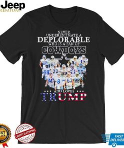 Never underestimate a deplorable who is a fan of Cowboys and loves Trump shirt