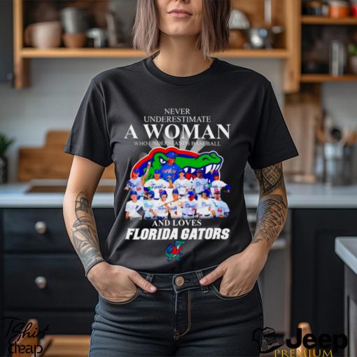 Never underestimate a woman who understnads basketball and loves Florida Gators signatures 2023 shirt