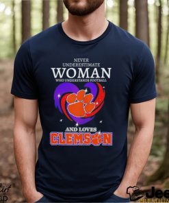 Never underestimate woman who understands football and loves Clemson shirt