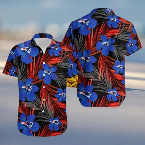 New England Patriots 2 Flower Hawaiian Shirt