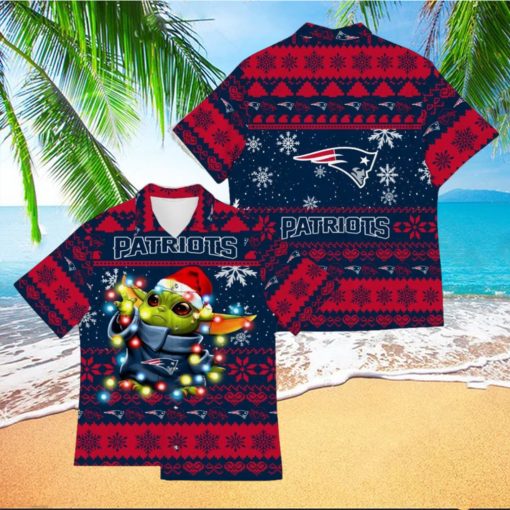 New England Patriots Baby Yoda Star Wars Funny Hawaiian Shirt New For Fans Gift Christmas Holidays