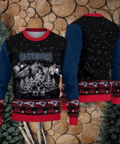 New England Patriots Christmas Mountain Knitted Sweater Gift For Men And Women