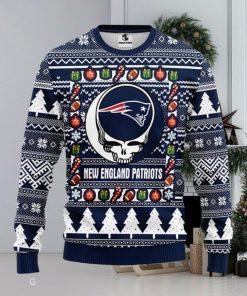 New England Patriots Grateful Dead Ugly Christmas Sweater Men And Women Sport Fans Gift