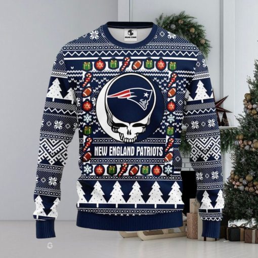 New England Patriots Grateful Dead Ugly Christmas Sweater Men And Women Sport Fans Gift