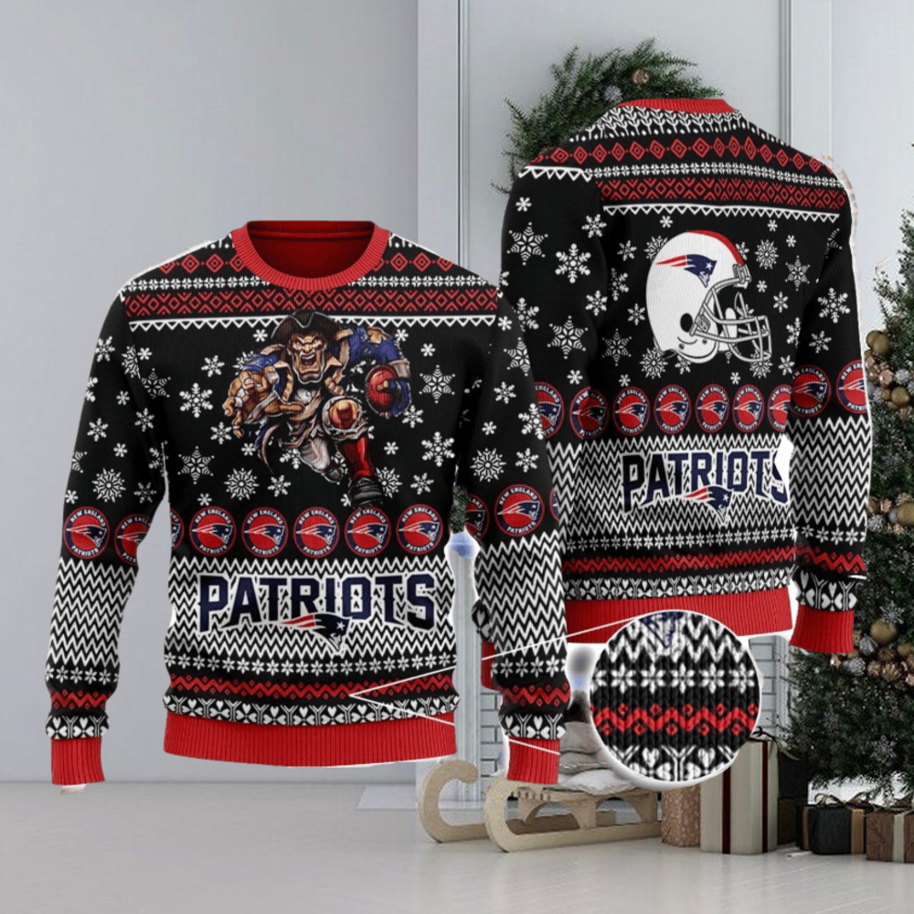 New England Patriots Logo Cute Christmas Gift Ugly Christmas Sweater For Fans