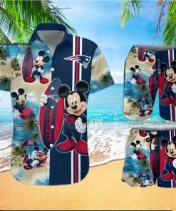 New England Patriots Mickey Mouse All Over Print Hawaiian Set