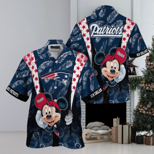 New England Patriots Mickey Mouse Hawaiian Shirt, NFL Hawaiian Shirt