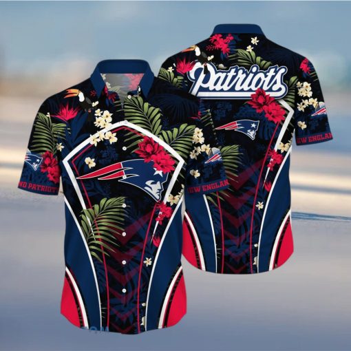 New England Patriots NFL Flower Hawaiian Shirt