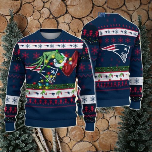 New England Patriots NFL Grinch Christmas Ugly Sweater