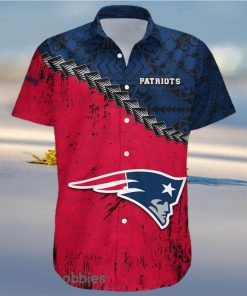 New England Patriots NFL Grunge Polynesian Tattoo Hawaiian Shirt