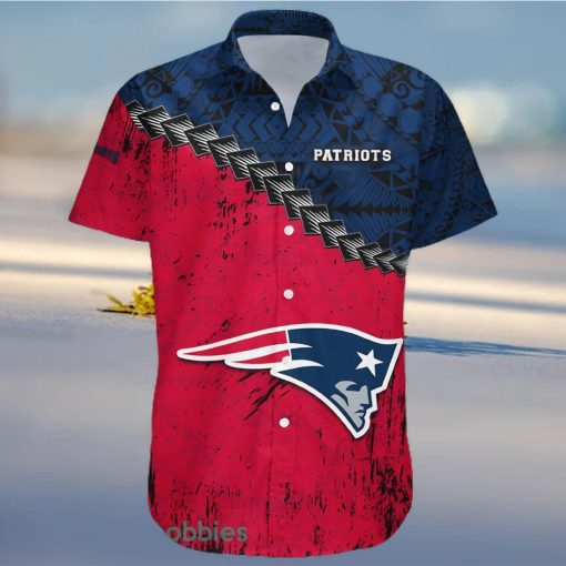 New England Patriots NFL Grunge Polynesian Tattoo Hawaiian Shirt