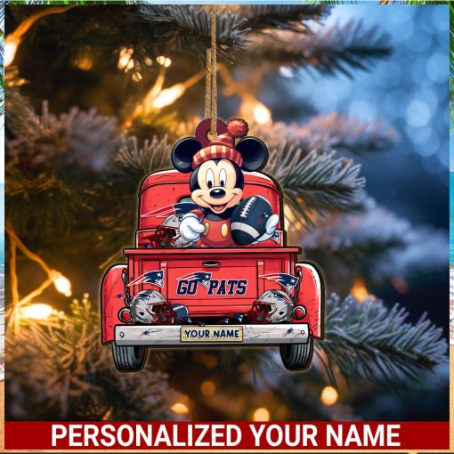 New England Patriots NFL Mickey Ornament Personalized Your Name SP12102352ID05