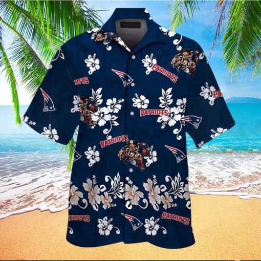 New England Patriots Short Sleeve Button Up Tropical Hawaiian Shirt VER026