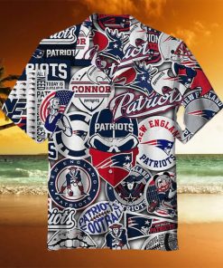 New England Patriots Striped Men’s Hawaiian Shirt