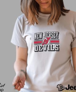 New Jersey Devils Champion Tri Blend Dual Stripe Long Sleeve T Shirt