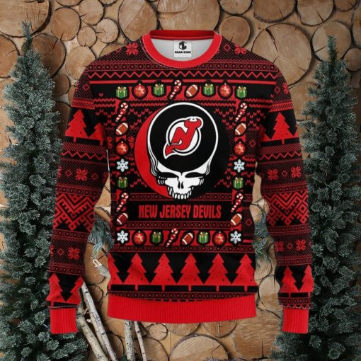 New Jersey Devils Grateful Dead Ugly Christmas Sweater Men And Women Sport Fans Gift