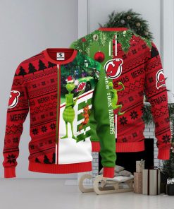 New Jersey Devils Grinch & Scooby doo Christmas Ugly Sweater 1