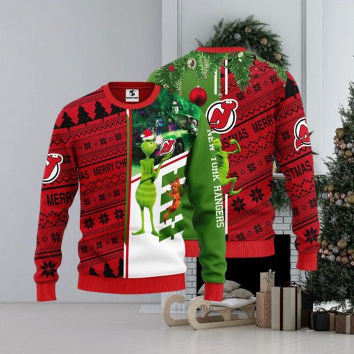 New Jersey Devils Grinch & Scooby doo Christmas Ugly Sweater 1
