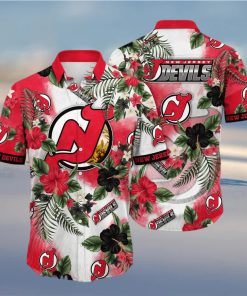 New Jersey Devils NHL Flower Hawaiian Shirt For Men Women Style Gift For Fans hawaiian shirt