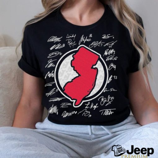 New Jersey Devils map signatures shirt