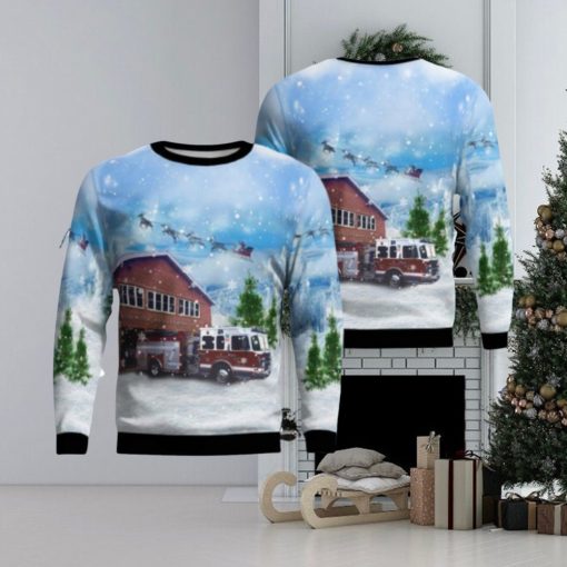 New Milford Connecticut Water Witch Hose Company No 2 Christmas Ugly Sweater 3D