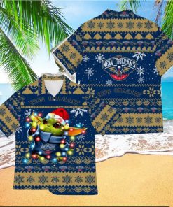 New Orlean Pelicans Baby Yoda Star Wars Funny Hawaiian Shirt New For Fans Gift Christmas Holidays